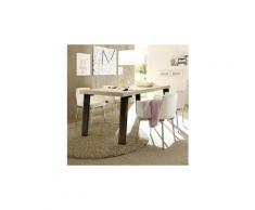 Table de salle à manger couleur bois contemporaine plume