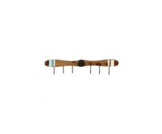Icaverne - porte-manteaux et porte-chapeaux superbe vidaxl porte-manteau mural avec 6 crochets bois de sesham 108x6x19 cm