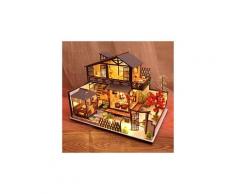 3d maison de poupée en bois ancienne ville bricolage miniature modèle cadeaux de noël jouets jouets éducatifs