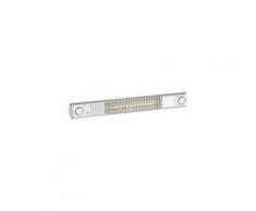 Chauffage infrarouge extérieur éclairante alu poli term luminaire 2000w