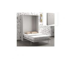 Lit escamotable malina ouverture verticale manuelle - 140x200cm - blanc