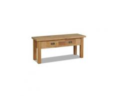 Bancs ensemble la valette banc d'entrée teck massif 90 x 30 x 40 cm