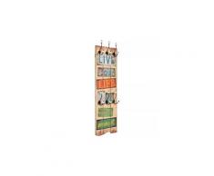 Porte-manteau mural avec 6 crochets 120 x 40 cm live life