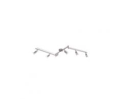 Icaverne - plafonniers chic lampe de plafond avec 6 led en nickel satiné