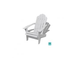 Chaise salon jardin en bois blanc cs408601