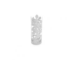 Porte parapluie en métal rond blanc - l 19 x l 19 x h 49 cm -pegane-