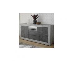 Enfilade 180 cm couleur gris béton moderne serena 7