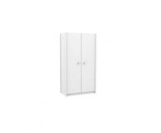 Armoire enfant coloris blanc/bleu - dim : 108.6 x 56.1 x 200 cm -pegane-