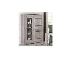 Vaisselier contemporain 130 cm couleur chêne gris anais