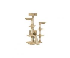 Arbre à chat avec griffoirs en sisal beige 183 cm xxl