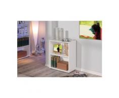 Petite étagère bibliothèque rayonnage meuble de salle de bain ou de bureau blanc
