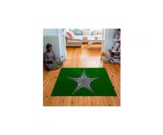 Tapis carré velours antidérapant imprimé animaux star fish - 135 x 135 cm