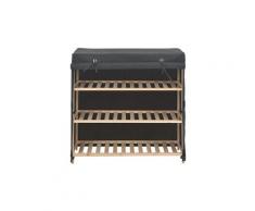 Icaverne - etagères et casiers à chaussures superbe armoire à chaussures avec housse gris 79x40x80 cm tissu