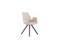 Admirable chaise de salle à manger, de cuisine, de salon bujumbura en tissu noyer rond
