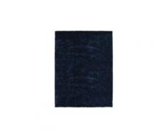 Tapis à poils longs 80 x 150 cm bleu