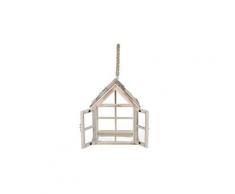 Lampion d'exterieur - lanterne d'exterieur lanterne a et toit en écorce - 25 x 34 cm