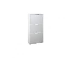 Armoire à chaussures bois 3 tiroirs blanc