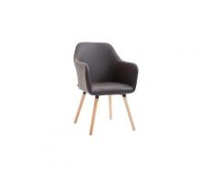Contemporain chaise de salle à manger, de cuisine, de salon damas cuir synthetique naturel