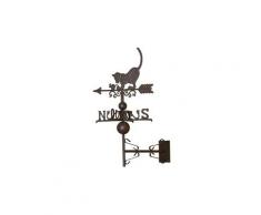 Girouette chat avec frise en fonte