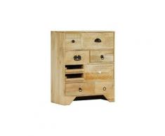 Armoires et meubles de rangement edition harare coffre à tiroirs 60x30x75 cm bois solide de manguier