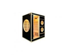 Sauna infrarouge 3/4 places nivala - l150*p130*h190 cm - 2250w - noir