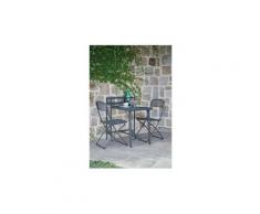Table de balcon avec chaises escale - 2 personnes - gris anthracite