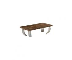 Table basse opium bois de traverse et acier 110 x 60 x 35 cm