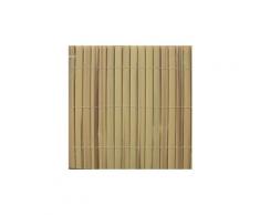Haie de jardin brise-vue canisse plastique - 1,5 x 3 m - stable aux uv et intempéries - bambou
