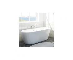 Cleargreen baignoire en îlot ovale arrondie freestark r33 174x80 écologique