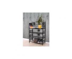 Etagère / meuble de rangement / range-chaussures / bibliothèque genève, métal, 4 tablettes, h=90cm