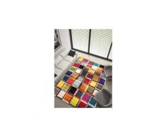 Tapis chambre boutik carre 3d multicolore 60 x 110 cm tapis de salon moderne design par unamourdetapis