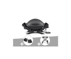 Barbecue électrique weber q 1400 + plan travail + chariot