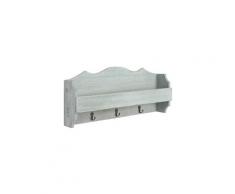 Porte-manteau mural vert 50x10x23 cm bois