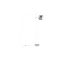 Lampadaire design métal "chrome" 164cm argent