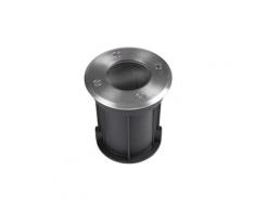 Spot encastrable au sol rond set de 2 extérieur (ø/h 10x12cm) led approprié / gu10 / ip65-67 acier inox lampe lumière souterraine helloshop26 2401044