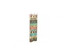 Porte-manteau mural avec 6 crochets 120 x 40 cm home is