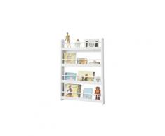 Sobuy® kmb08-k-w bibliothèque murale étagère à livres enfants étagère de rangement avec 4 étages