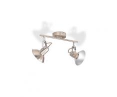 Icaverne - plafonniers sublime plafonnier pour 2 ampoules e14 argenté