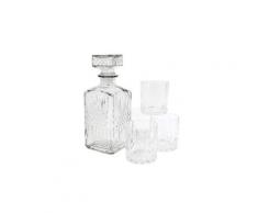 Coffret carafe à whisky en verre (lot de 4)