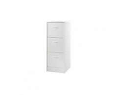 Classeur à dossiers suspendus 3 tiroirs blanc - tirsus - l 42 x l 44 x h 109 - neuf