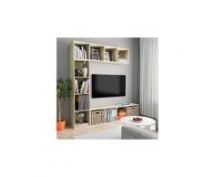 Jeu de bibliothèque/meuble tv 3 pcs chêne sonoma 180x30x180 cm