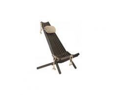 Chilienne en bois ecochair (coussin offert) pin noir