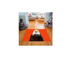 Tapis carré velours antidérapant imprimé animaux mr. Eagle - 135 x 135 cm