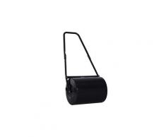 Rouleau à gazon jardin en acier avec poignée dim. 47l x 32l x 105h cm lestage max. 30 l noir