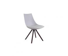 Sublime chaise de salle à manger, de cuisine, de salon saint-georges cuir synthetique cappuccino rond