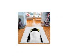 Tapis rectangulaire velours antidérapant imprimé animaux william - 135 x 200 cm