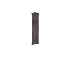 Lot de 2 panneaux portemanteaux porte-manteau mural vestiaire patère meuble d'entrée bois marron helloshop26 2001123