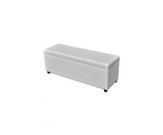 Banc de rangement en bois blanc