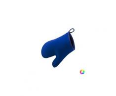Gant à four en néoprène et polyester - manqiue anti chaleur couleur - bleu