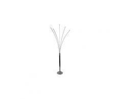 Lampadaire 5 branches leds design filae - métal - 58 x 20 x 189 cm - argenté